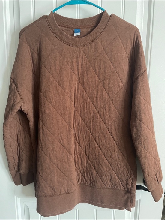 Old Navy Sweaters - Old Navy Women's Quilted Crewneck Sweater - Brown women’s small